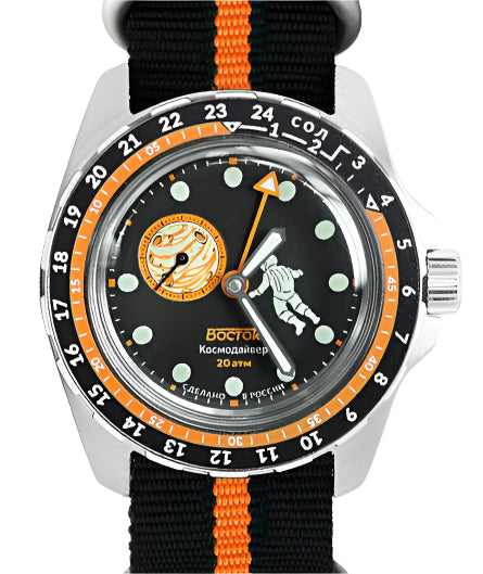 Orange Vostok Dive Watch Leather Strap Vostok Neptune Se Buy