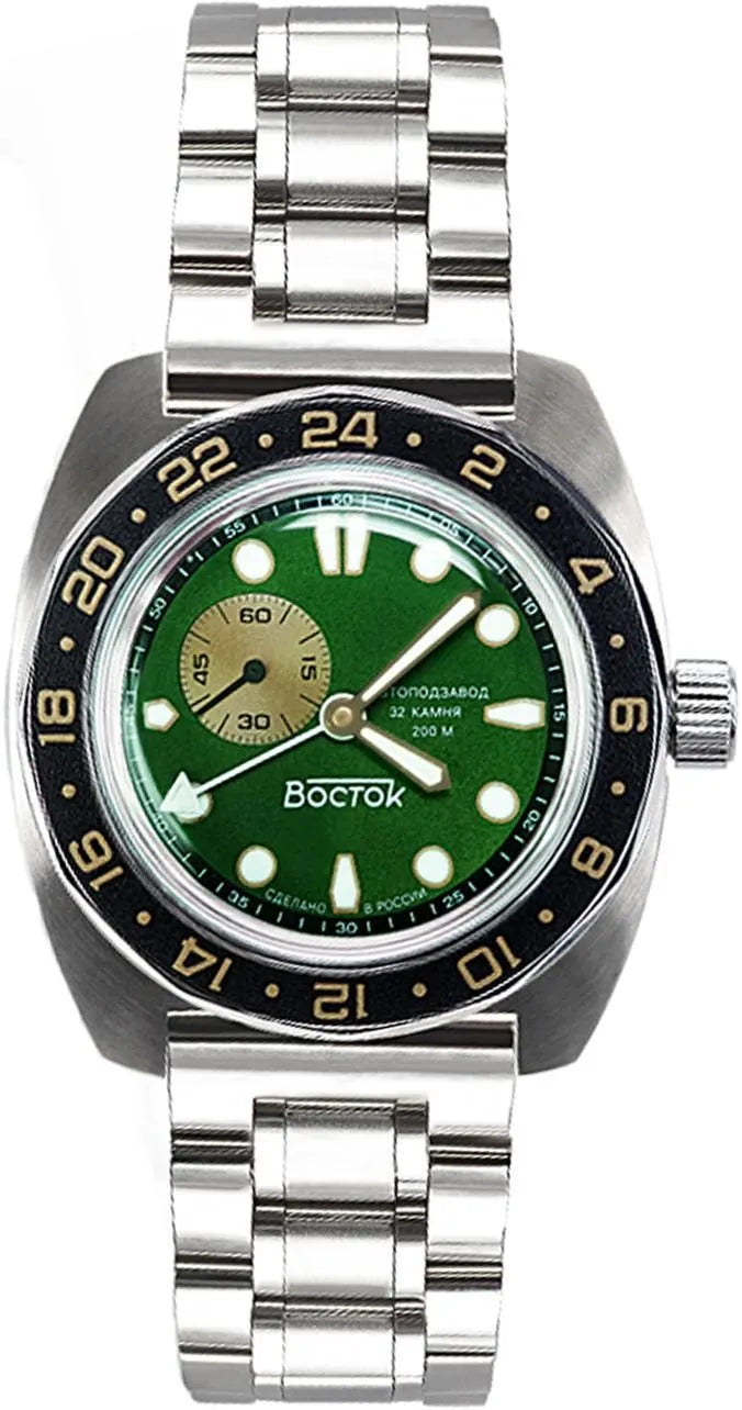 Vostok Amphibia 17099B GMT Batman Watch | Scubadudestore