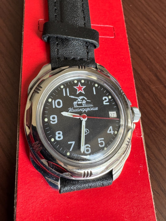 Vostok Komandirskie 211306 Tank Mechanical Watch USED | ScubaDudeStore