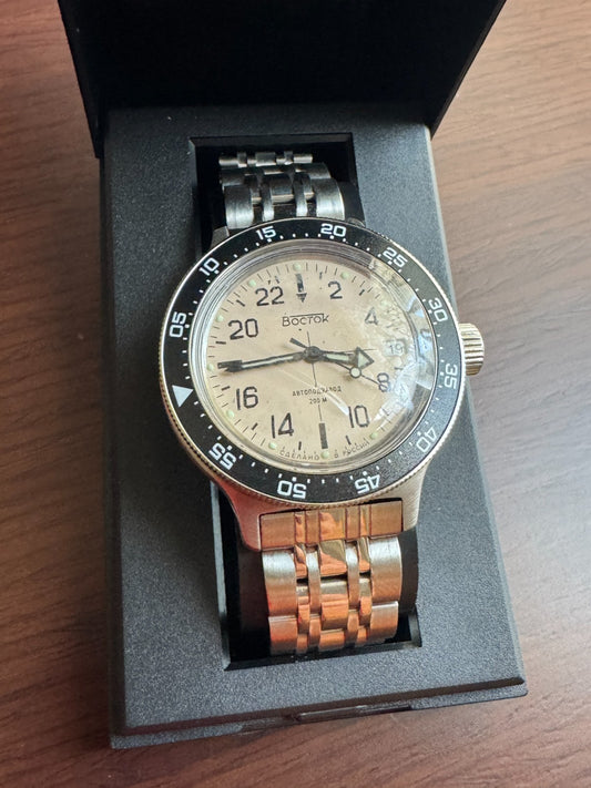 Vostok Amphibia 720074 24-Hour Antarctica Watch USED | ScubaDudeStore