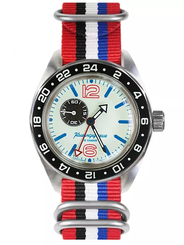 Vostok Komandirskie 03098A GMT Watch | ScubaDudeStore Vostok Komandirskie 03098A GMT Watch | ScubaDudeStore