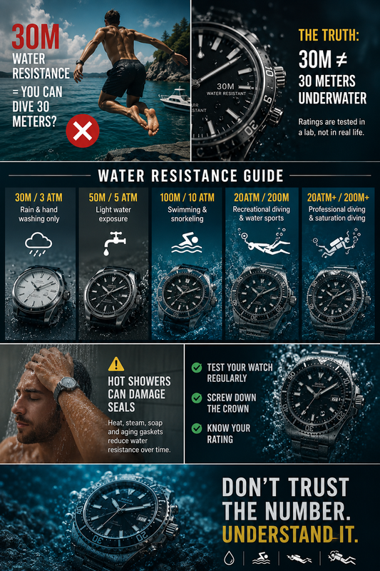 Watch Water Resistance Ratings Explained  at scubadudestore.com