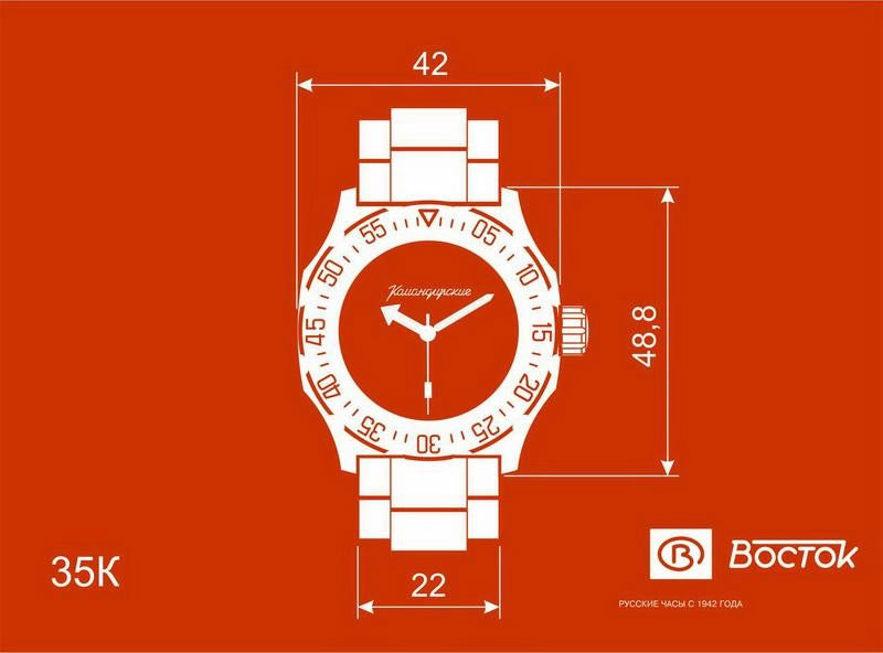 Vostok Komandirskie 35 Case Collection | Scubadudestore