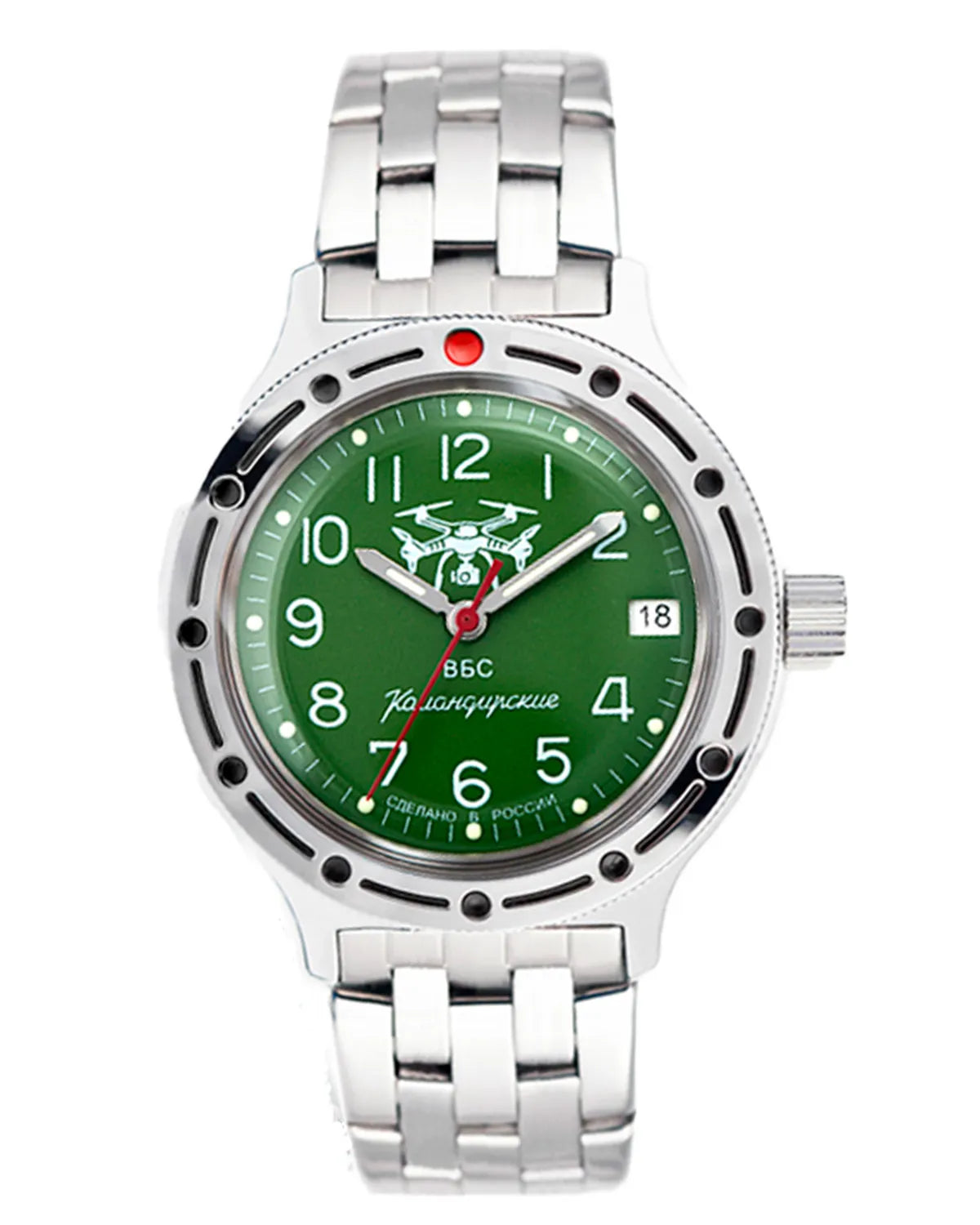 Vostok Komandirskie 42092G Drone Forces Watch  | Scubadudestore