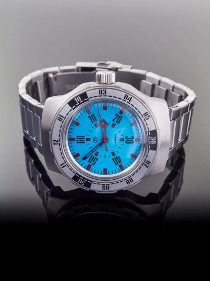 Vostok Amphibia 16033V Watch Pripyat Chernobyl Metal Bracelet