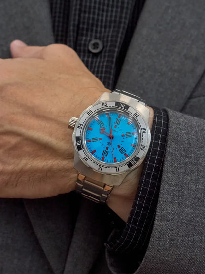 Vostok Amphibia 16033V Watch Pripyat Chernobyl Metal Bracelet