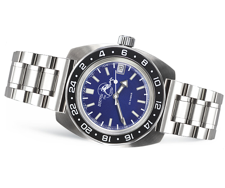 Vostok Amphibia 17004B Automatic 24-hour Watch