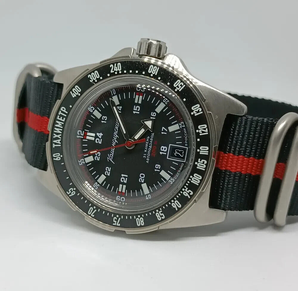 Vostok Komandirskie 95061B Automatic Watch with Tachymeter