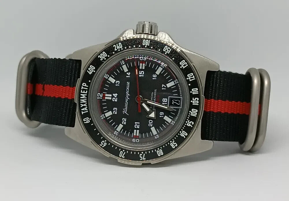 Vostok Komandirskie 95061B Automatic Watch with Tachymeter