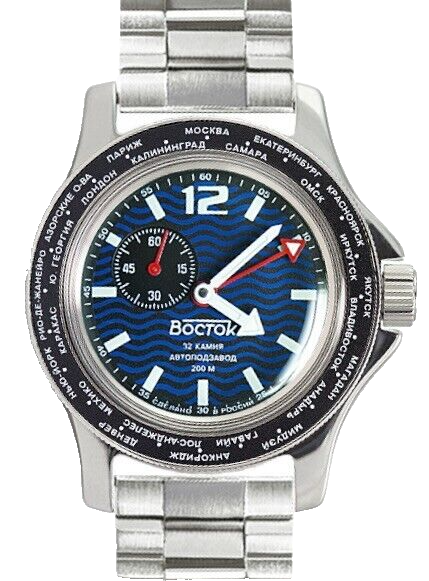 Vostok Amphibia 13003V Russian Military GMT Watch