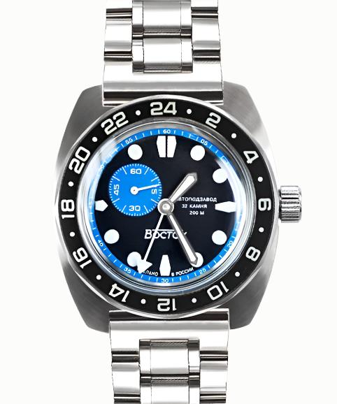 Montre Vostok Amphibia 17034B GMT Batman 