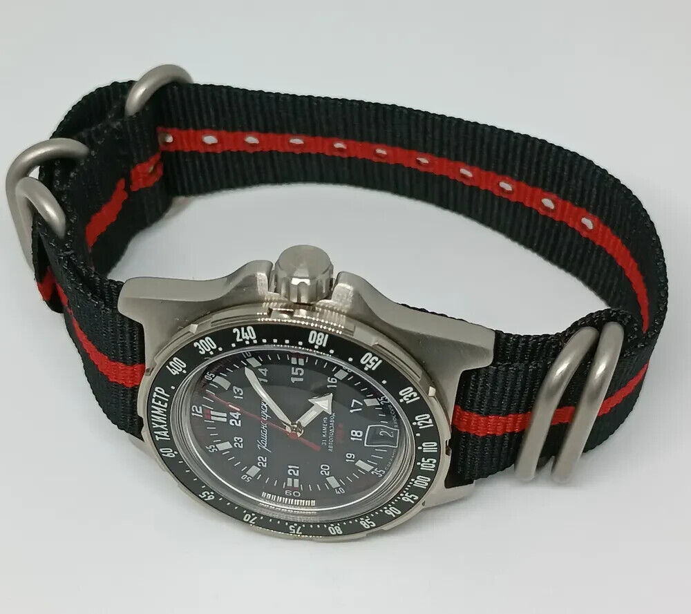 Vostok Komandirskie 95061B Automatic Watch with Tachymeter