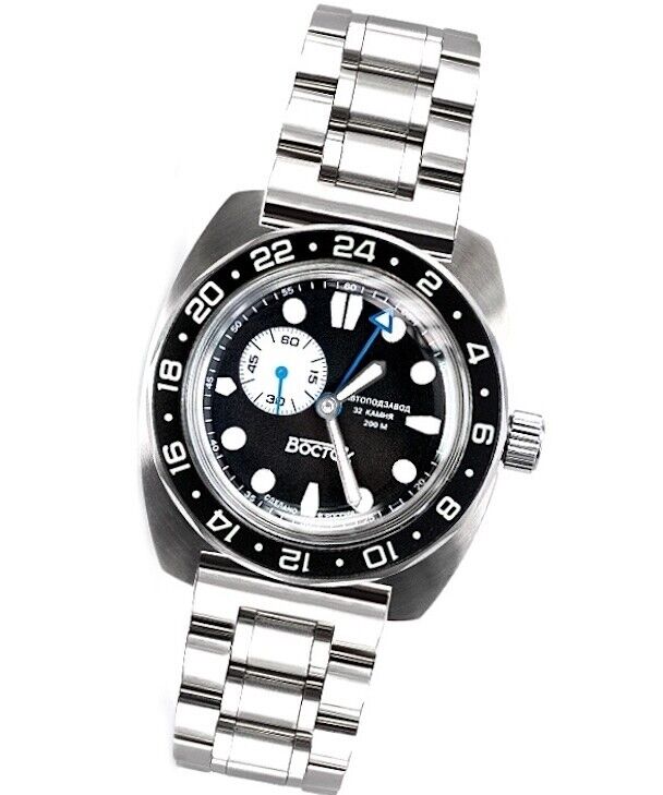 Montre Vostok Amphibia 17037B GMT Batman 