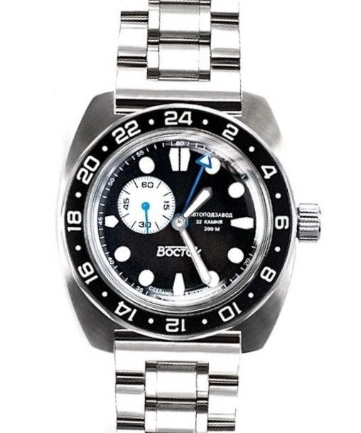 Montre Vostok Amphibia 17037B GMT Batman 