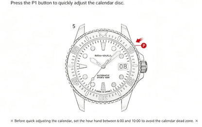 Sea-Gull Ocean 815176205 Diving Watch | Scubadudestore