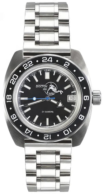 Vostok Amphibia 17006B Automatic 24-hour Watch | ScubaDudeStore Vostok Amphibia 17006B Automatic 24-hour Watch | ScubaDudeStore