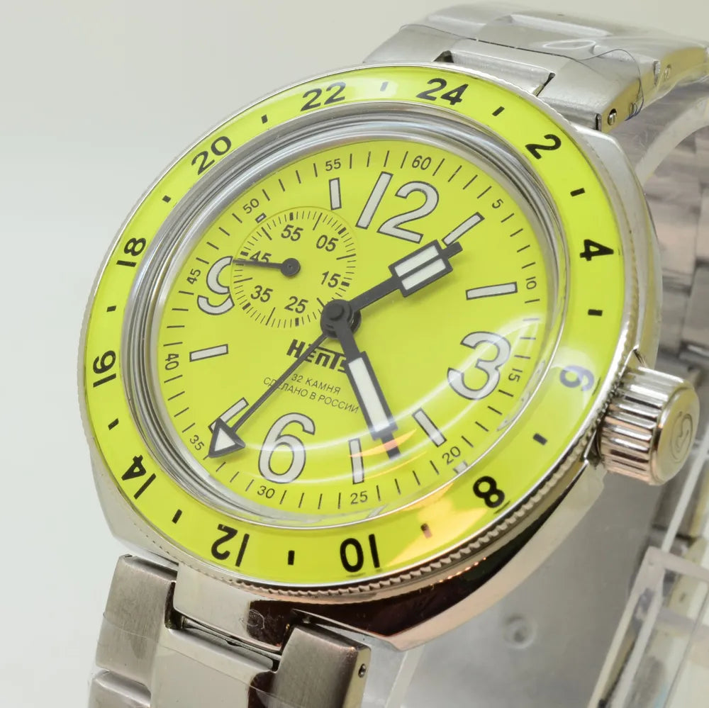 Vostok Amphibia 96074A Neptune GMT Watch