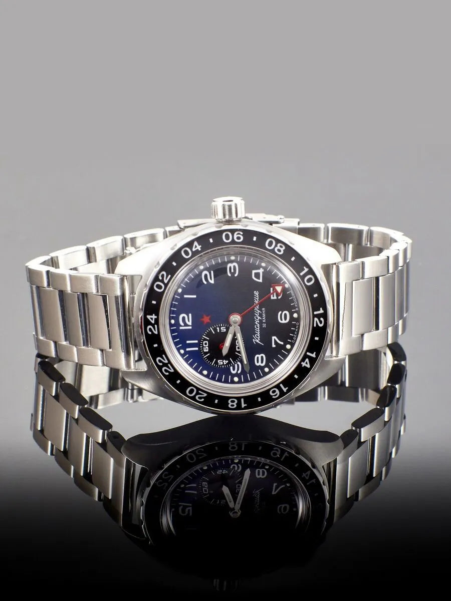 Vostok Komandirskie 02018A GMT Automatic Watch | ScubaDudeStore