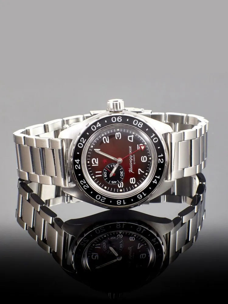 Vostok Komandirskie 02017A GMT Automatic Watch | Scubadudestore