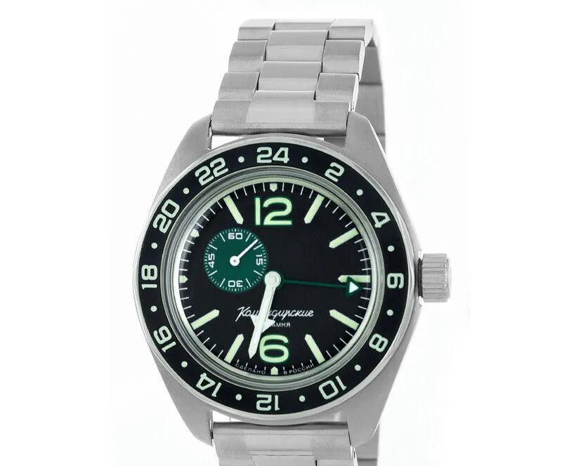 Vostok Komandirskie 03001B GMT Watch | Scubadudestore