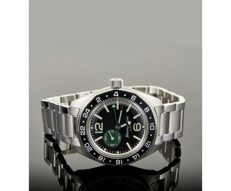 Vostok Komandirskie 03001B GMT Watch | Scubadudestore