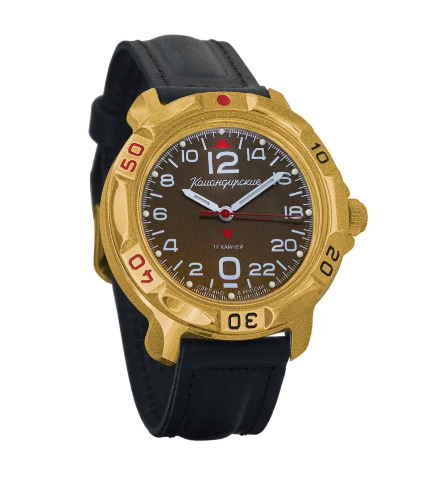 Vostok Komandirskie 81716V 24-Hour Military Mechanical Watch | Scubadudestore