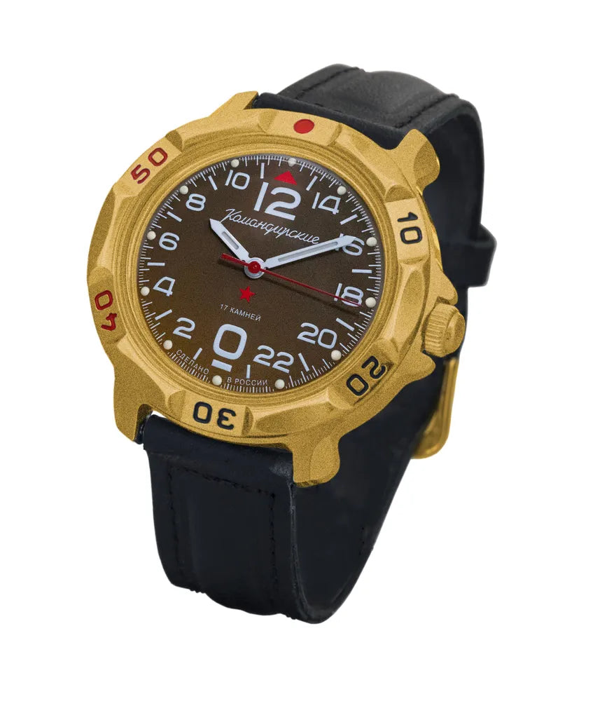 Vostok Komandirskie 81716V 24-Hour Military Mechanical Watch | Scubadudestore