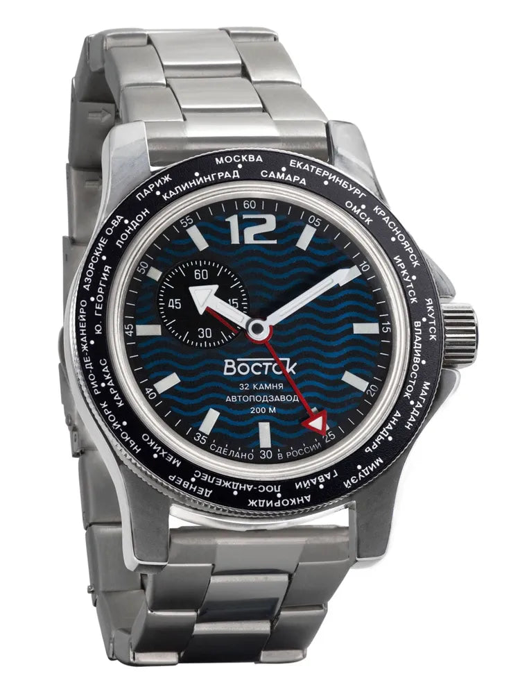 Vostok Amphibia 13003V Russian Military GMT Watch | Scubadudestore