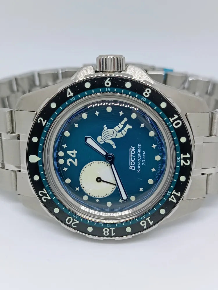 Vostok Amphibia 14038B Luna Dude Watch | Scubadudestore