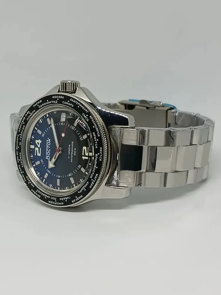 Vostok Amphibia 13025A 24-hour Automatic Watch | Scubadudestore