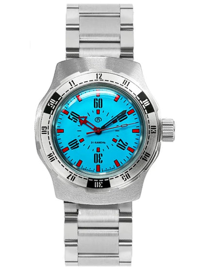 Vostok Amphibia 16033V Watch Pripyat Chernobyl Metal Bracelet