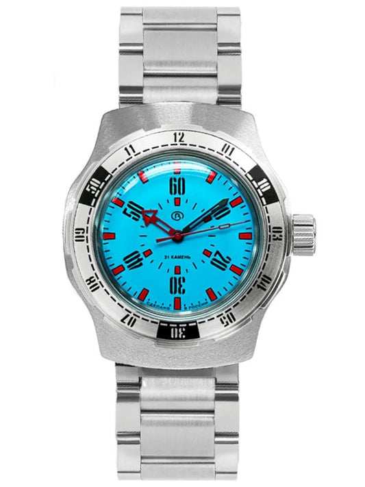 Vostok Amphibia 16033V Watch Pripyat Chernobyl Metal Bracelet