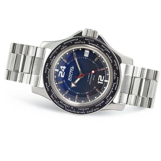Vostok Amphibia 13025A 24-hour Automatic Watch | Scubadudestore