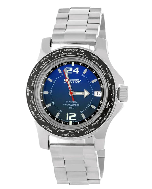 Vostok Amphibia 13025A 24-hour Automatic Watch | Scubadudestore