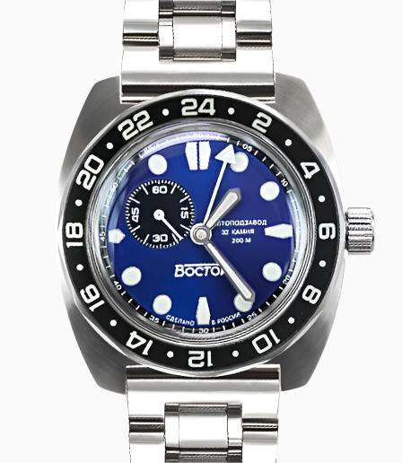 Vostok Amphibia 17035B GMT Batman Watch