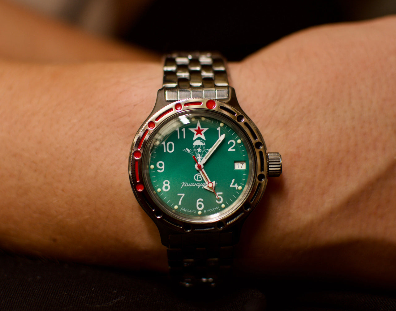 ケ*ジ様 The VOSTOK Philatelic Album 使用済み含む切 Vostok Amphibia 420307 VDV Airborne Troops Watch | ScubaDudeStore