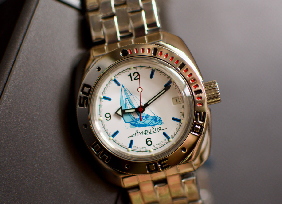 Vostok Amphibia 710615 Sailboat Watch | ScubaDudeStore