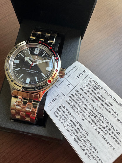 Vostok Amphibia 420916 Watch For Parts or Repair