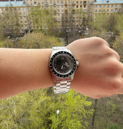Vostok Amphibia 14063G Cosmodiver Saturn GMT Watch [Exclusive] | Scubadudestore