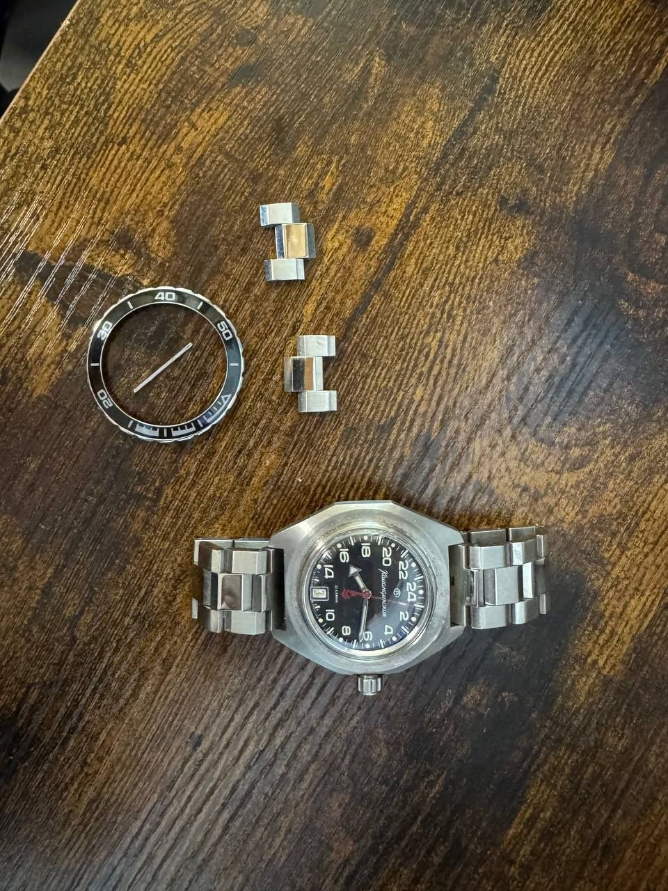 Vostok Komandirskie 650541 24-Hour Watch For Parts or Repair