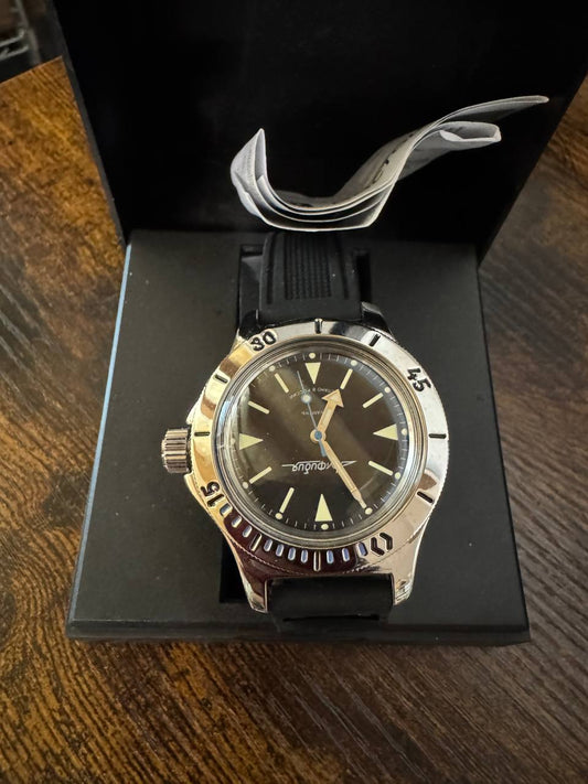 Vostok Amphibia 120512 Mechanical Watch For Parts or Repair