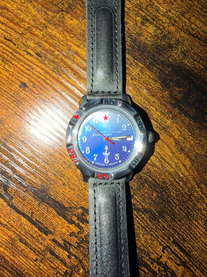 Vostok Komandirskie 811289 Submarine Watch For parts or Repair