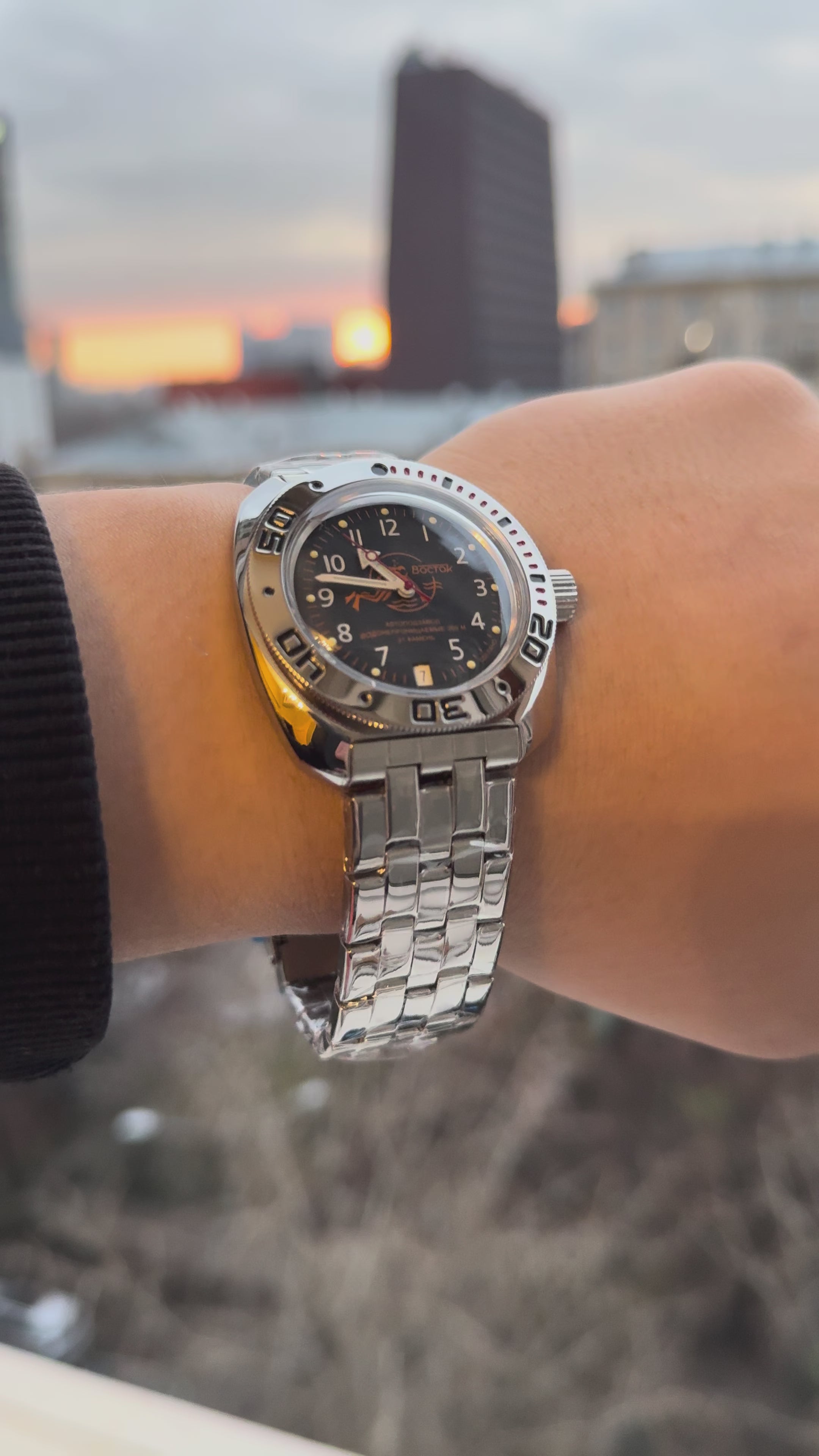 Vostok Amphibia 710380 Scuba Dude Watch | ScubaDudeStore