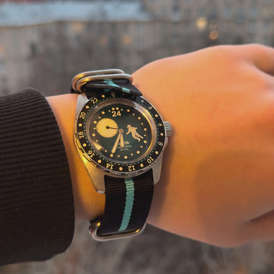 Vostok Amphibia 14038B Luna Dude Watch | Scubadudestore