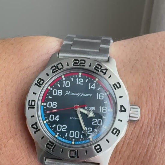 Vostok Komandirskie K-35 | 24-Hour Watch | ScubaDudeStore