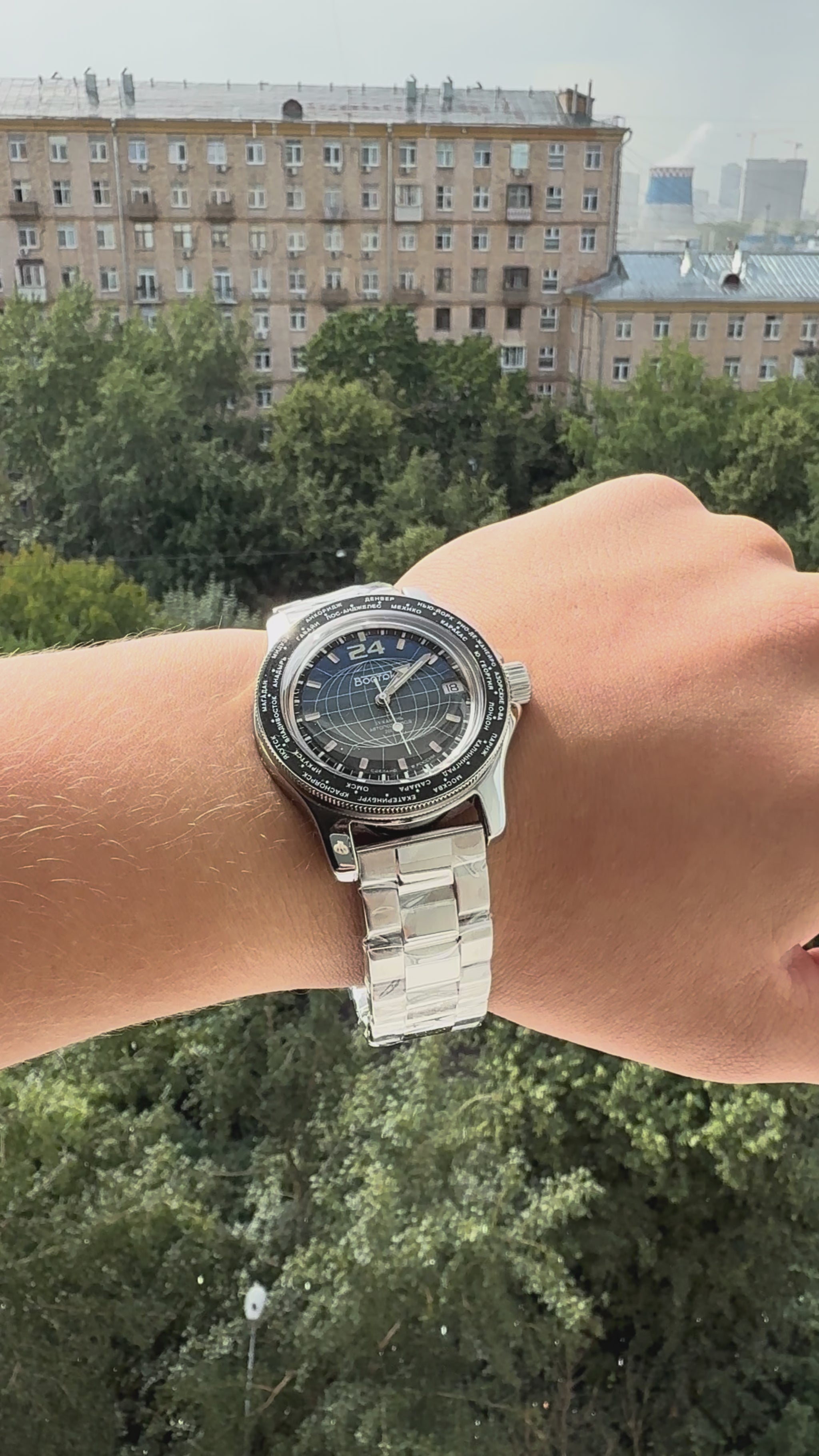 Vostok Amphibia 13027A 24-hour Automatic Watch | Scubadudestore