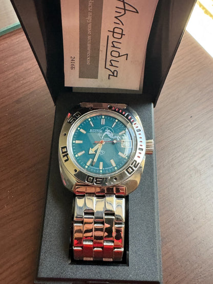 Vostok Amphibia 710059 Scuba Dude Watch USED | ScubaDudeStore
