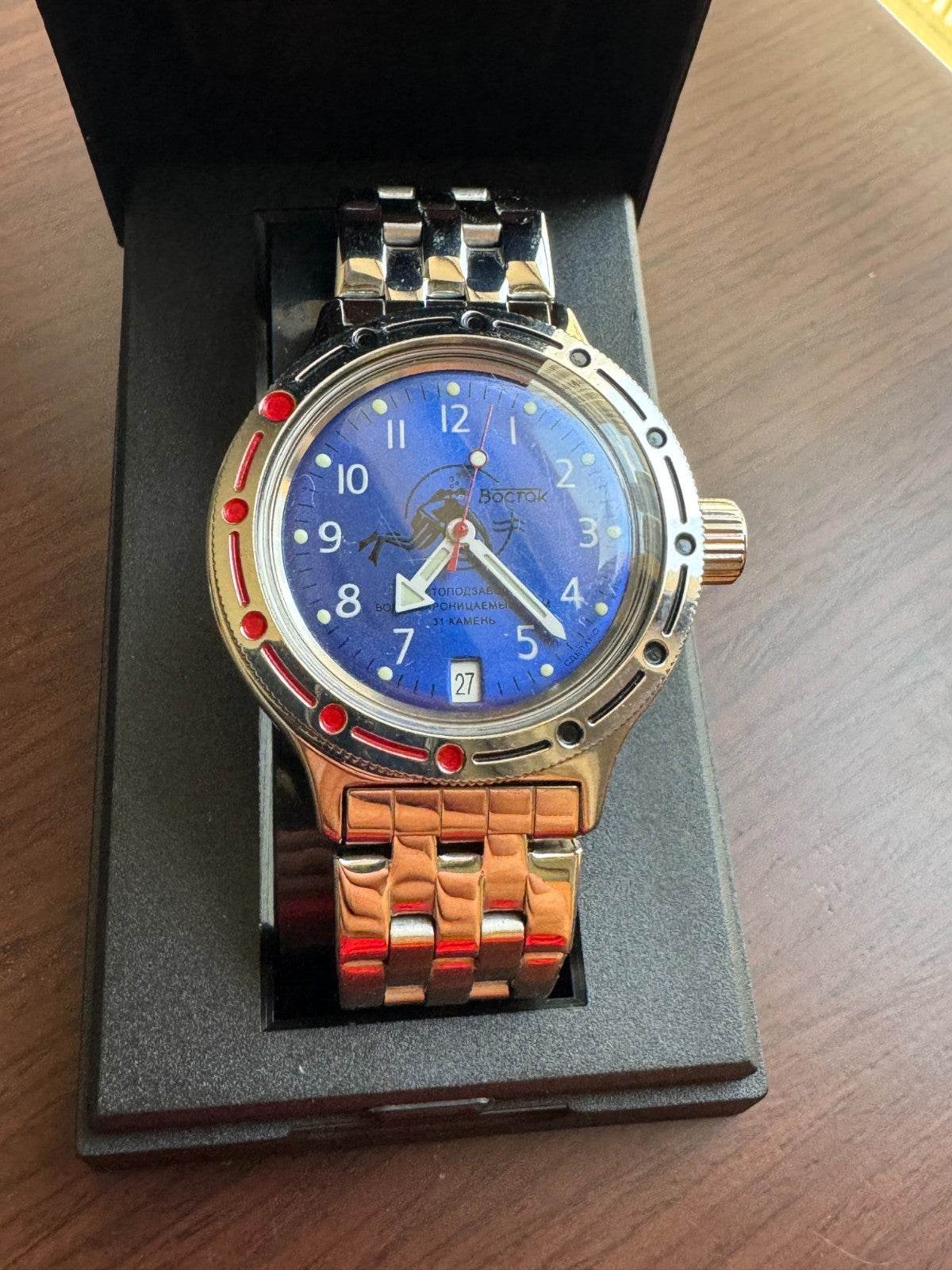 Vostok Amphibia 420379 Scuba Dude Watch USED | Scubadudestore