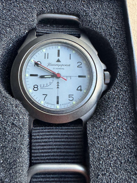 Vostok Komandirskie 30603G Dragunov SVD Watch USED | Scubadudestore