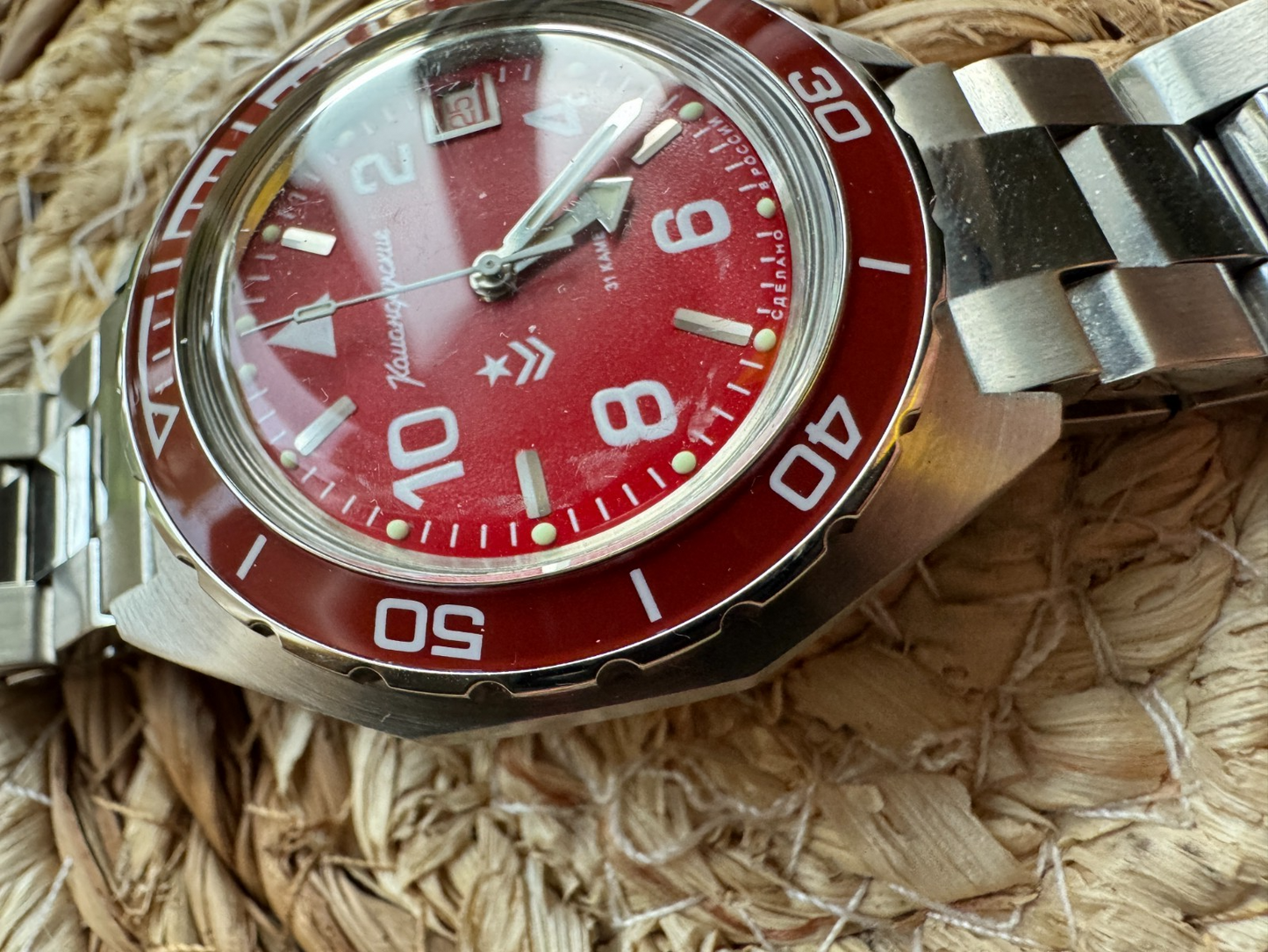 Vostok Komandirskie 650841 Watch Mechanical Automatic USED | Scubadudestore